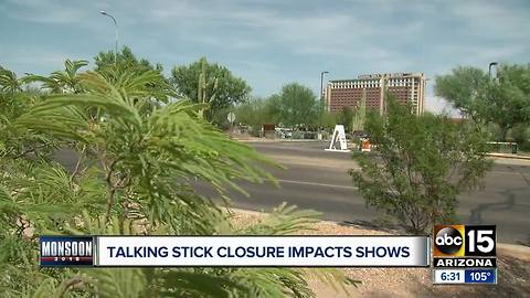 Talking Stick Resort remains closed, cancelling shows after monsoon storm damage