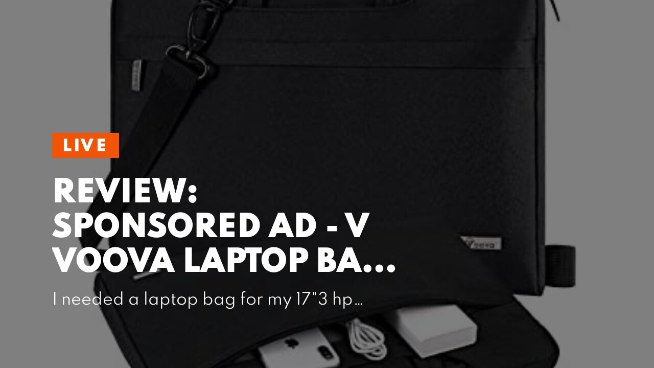 Review: Sponsored Ad - V Voova Laptop Bag 14 15 15.6 inch Carrying Case with Shoulder Strap,Sli...