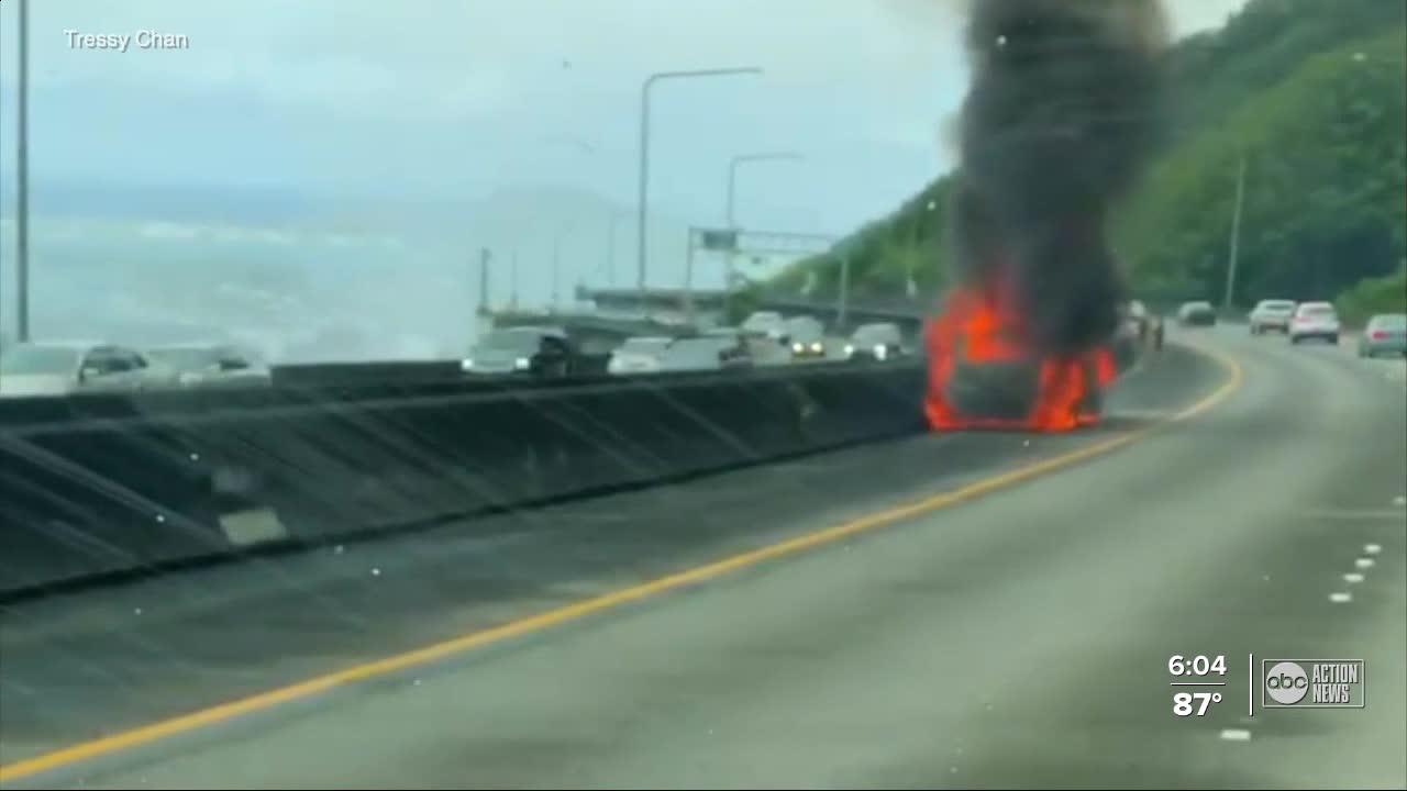 Father details terrifying moment rented Kia caught fire during Hawaii vacation with wife, son inside