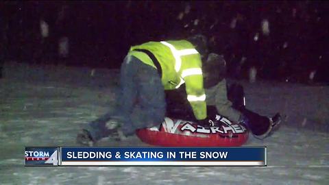 Southeast Wisconsin families have fun in the snow after dark