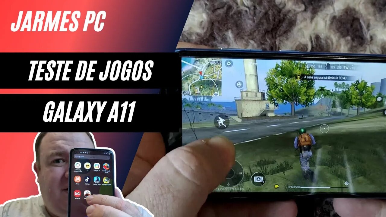 Impressionado, Teste de Jogos Galaxy A11 [Call of Duty, Free Fire e Asphalt 9 Legends]