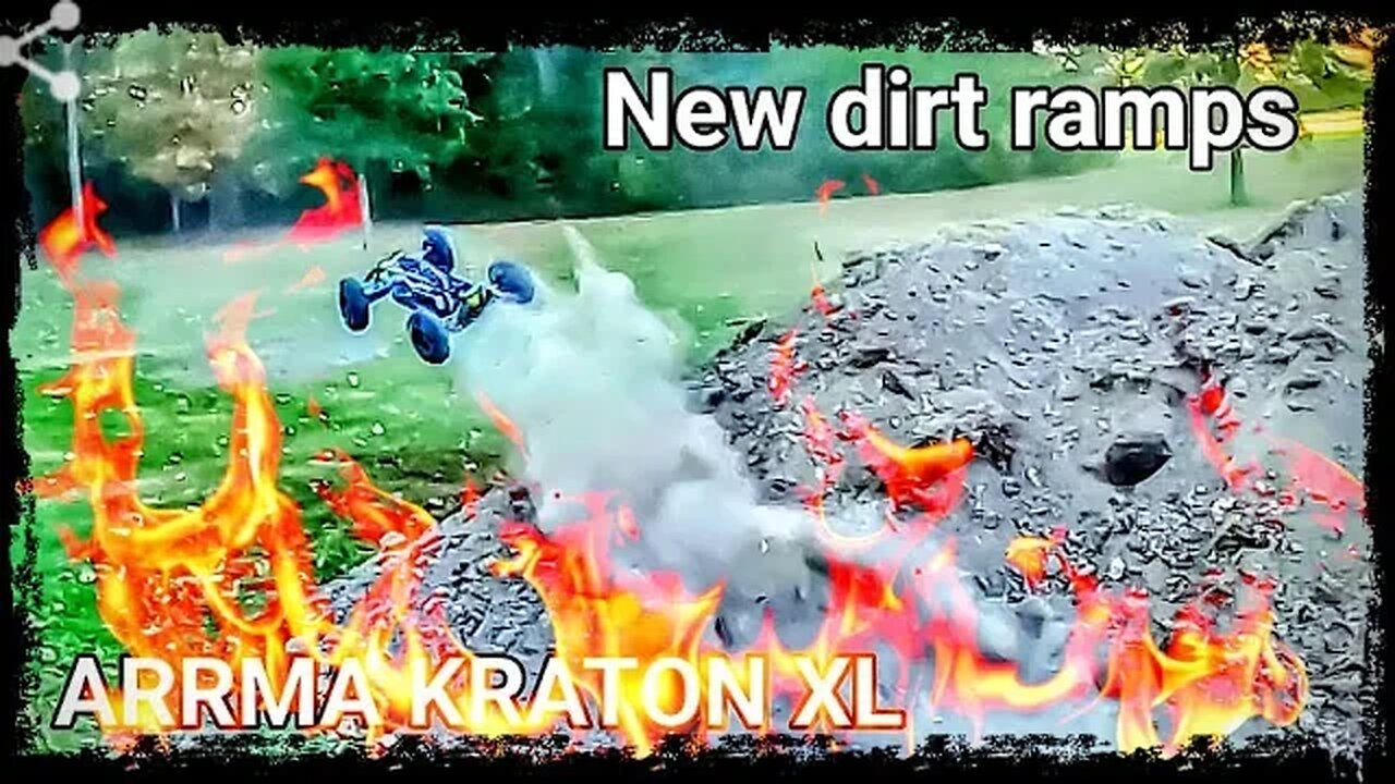 hitting the NEW DIRT RAMPS and the ARRMA KRATON XL killed it