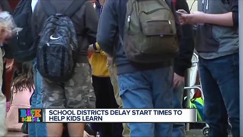School districts push back start times