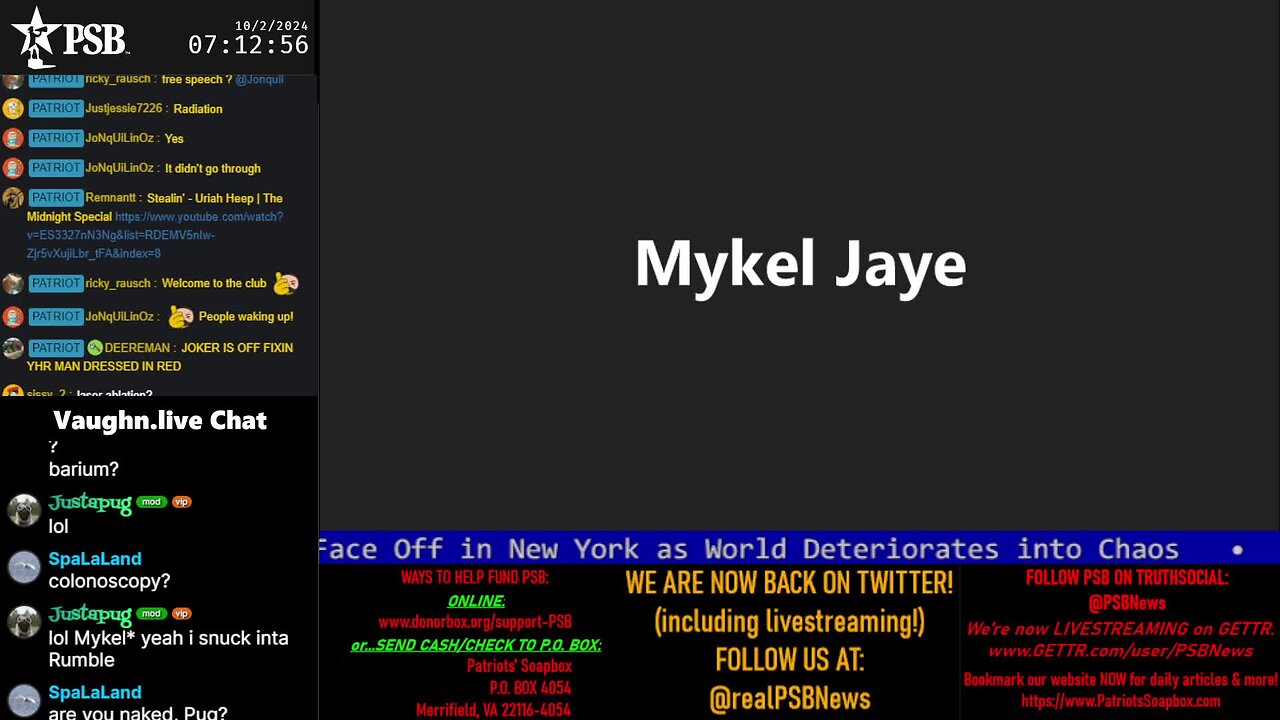 2024-10-02 07:04 EDT - Patriots Soapbox AM: with MykelJaye