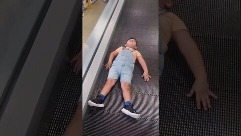 Escalator fun, BRAVE BABY. #viral #shorts #cute #trending