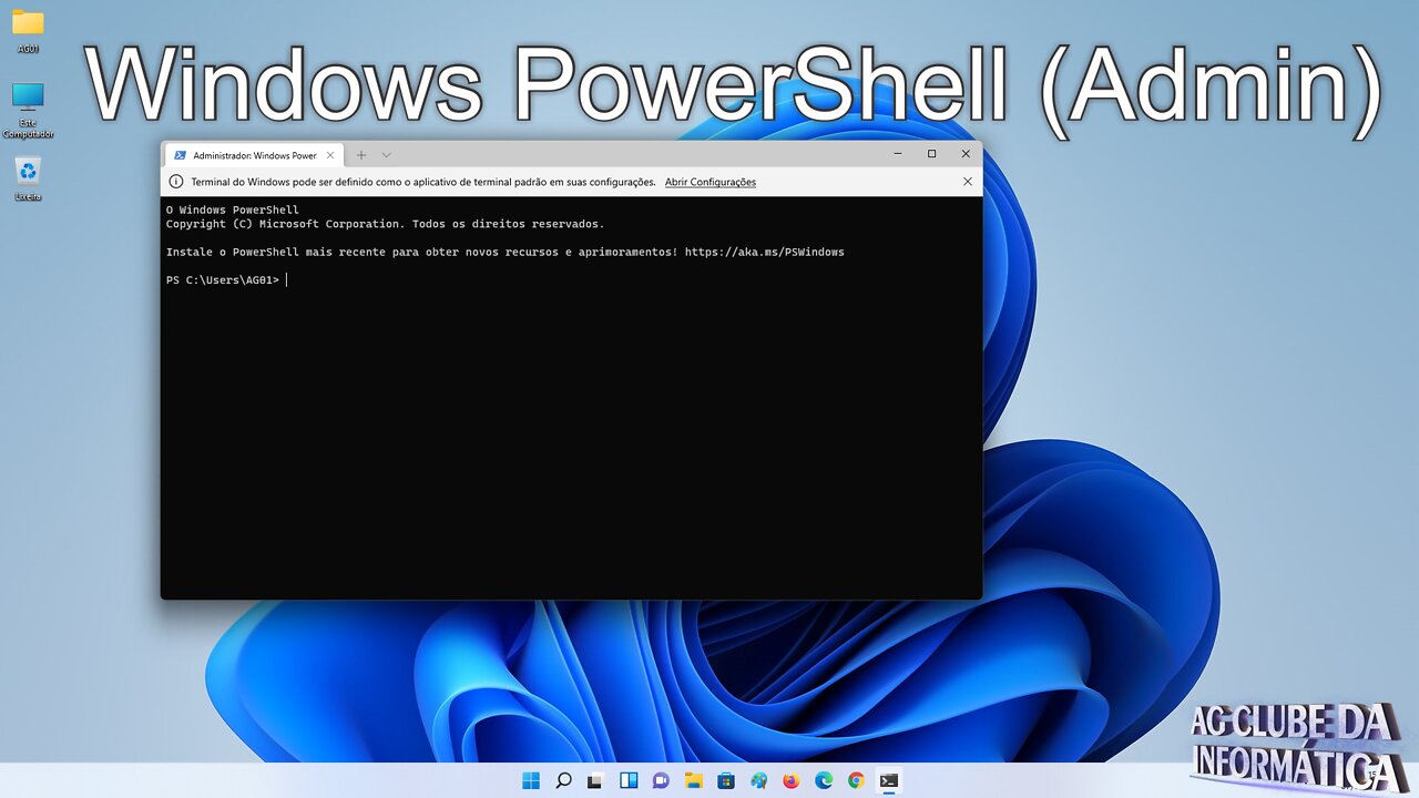 Como Acessar o Terminal Windows (Admin) PowerShell no Windows 11