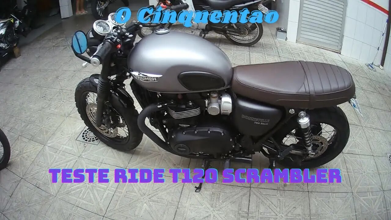 Teste Ride T120 Scrambler #triumph #t20 #ocinquentao