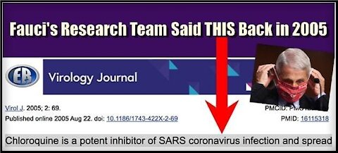 Dr. Fauci Promoted Hydroxychloroquine As Cure To COVID — In 2005!