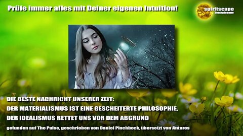 DIE BESTE NACHRICHT UNSERER ZEIT: DER MATERIALISMUS IST EINE GESCHEITERTE PHILOSOPHIE...