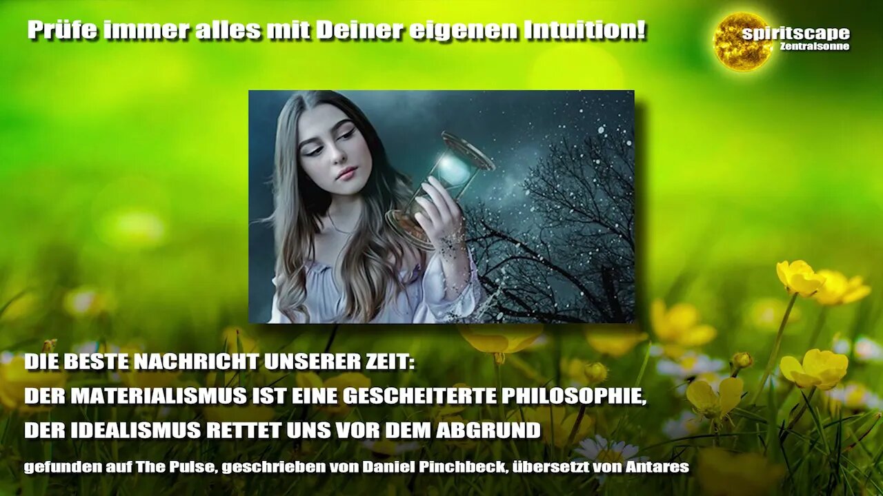 DIE BESTE NACHRICHT UNSERER ZEIT: DER MATERIALISMUS IST EINE GESCHEITERTE PHILOSOPHIE...