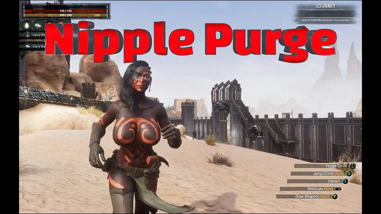 Conan Exiles, Bouncing, Busty, Boobs, purge, nipples, part 1