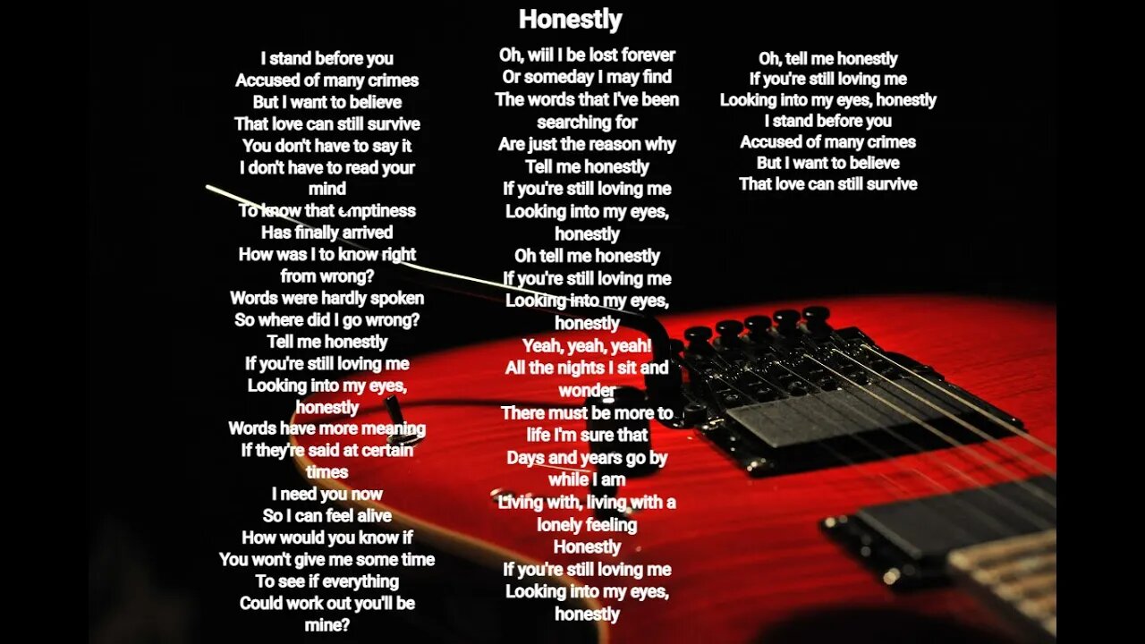 Harem Scarem - Honestly - Harem Scarem lyrics HQ