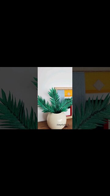 DIY FAUX PLANT FROM CREPE PAPER - LOOKS SO REALISTIC #shorts #diy #fauxplant #diyhomedecor #crafts
