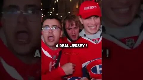 "Let's get this man a real Habs jersey!" 😂