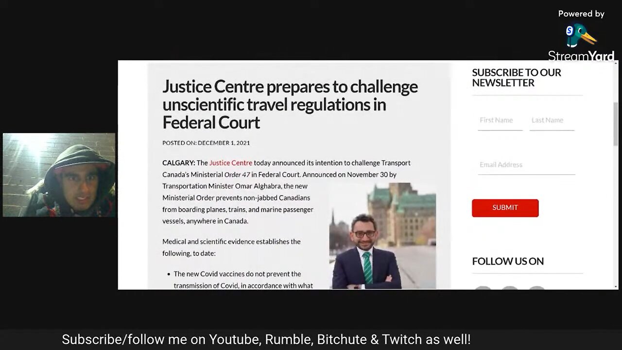 Justice Centre challenging Canadian govt's travel ban