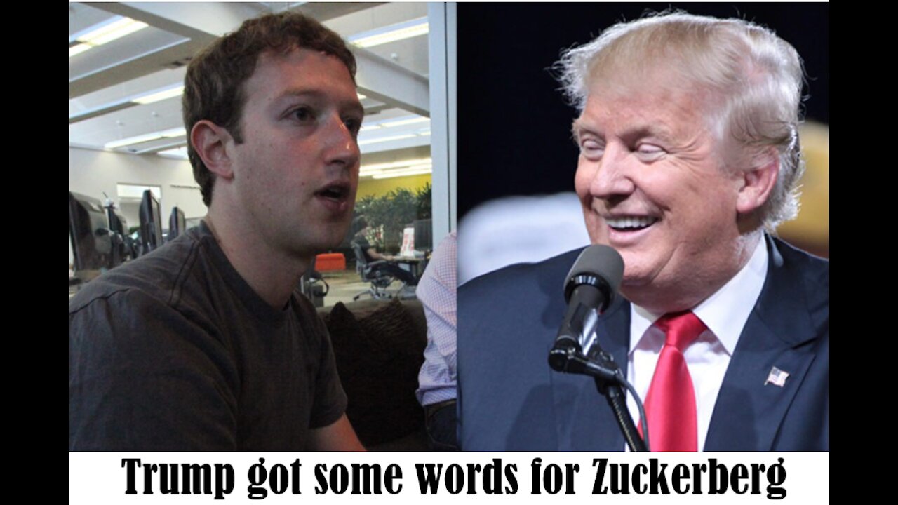 Trump has some words for Zuckerberg