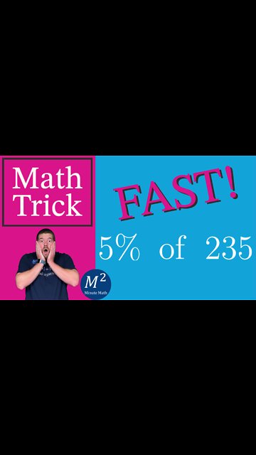 Easy Way to Calculate 5% - Minute Math Tricks - Part 31 #shorts