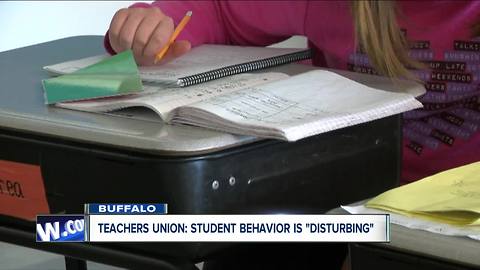 Buffalo teachers union: student behavior "disturbing"