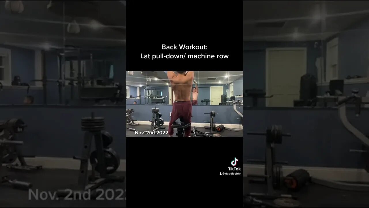 Simple back workout/ lat pull-down/ machine row