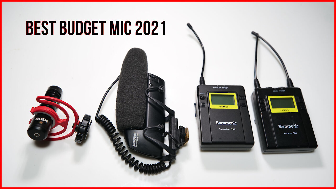 Best Budget Studio Microphone 2021 - Comparison Shure VP83, Rode Videomicro, Saramonic RX9 TX9