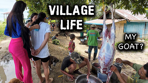 Goat Processing in Philippines Village