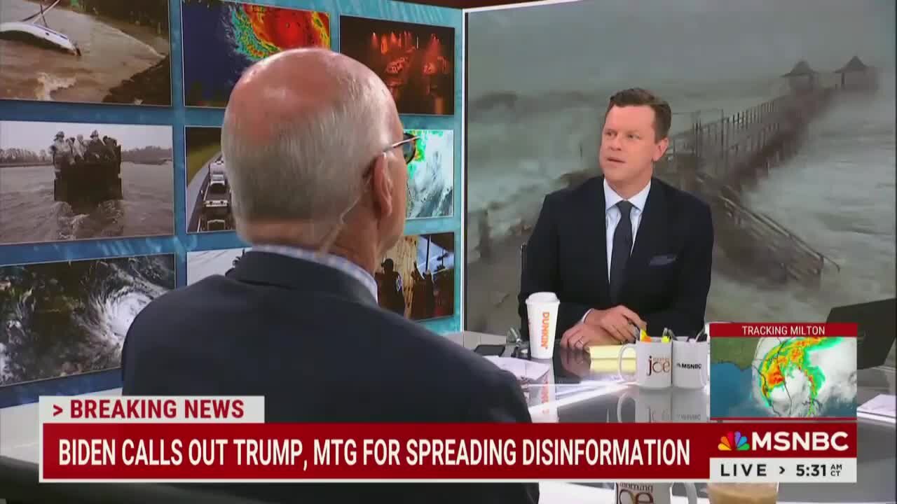 MSNBC’s Lemire Says Biden ‘Deeply Afraid’ Trump Supporters Will Put Selves ‘In Harm’s Way’ Over Trump Lies as Milton Devastates