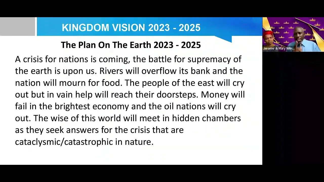 2023 2025 Endtime Prophetic word Slomo