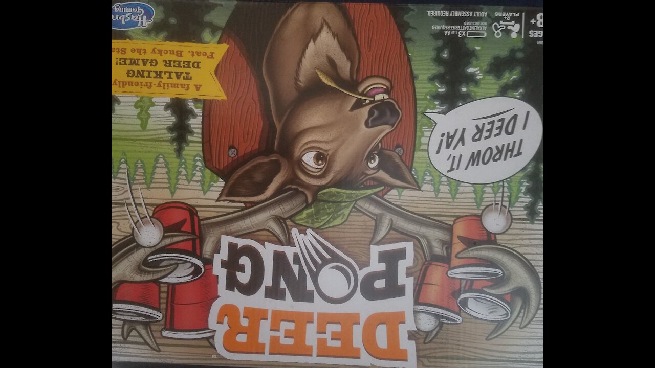 Deer Pong Board Game (2020, Hasbro) -- What's Inside
