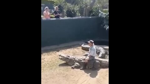 ZOO TRAINER GOT TOO CLOSE PLAYING WITH HIS CROCODILES🐊👨‍🌾🐊💫