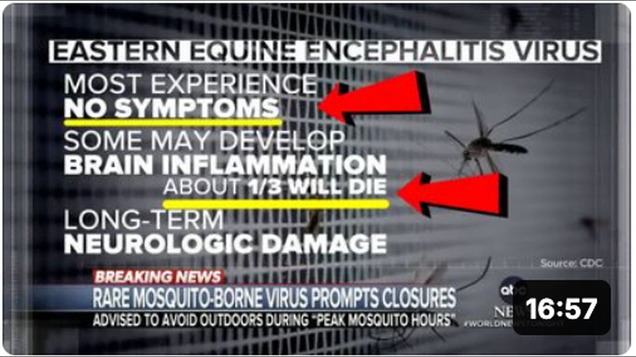 Warning! Deadly mosquito virus with no symptoms & 33% death rate! "Voluntary" lockdowns being issued