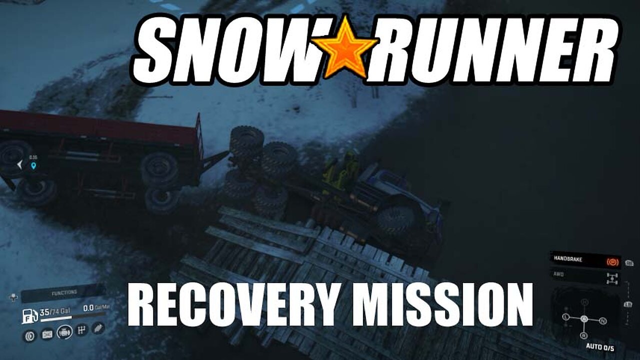 SnowRunner - recovering a truck and trailer