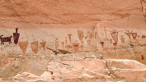 The Oldest Pictographs in America, Decoded, Approx 8,000 Years Old, Horseshoe Canyon, Utah