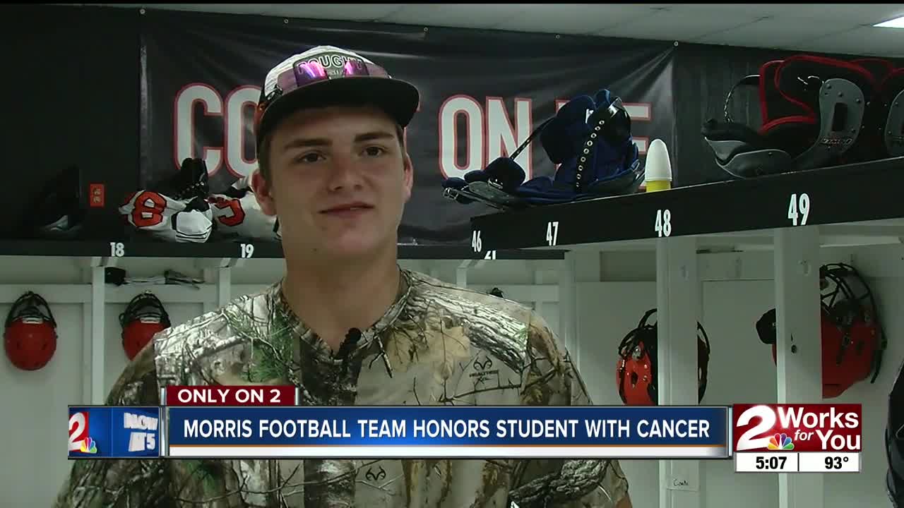 Oklahoma teen battling brain cancer becomes honorary football team member