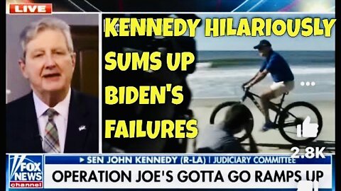 “Biden has STEPPED ON EVERY RAKE in the yard” - Sen. John Kennedy sums Joe Biden up perfectly!