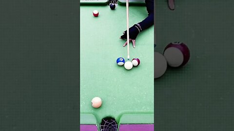 Amazing Trick: Real Pool Trick Kiss Shot Best #snooker #billiards #shorts