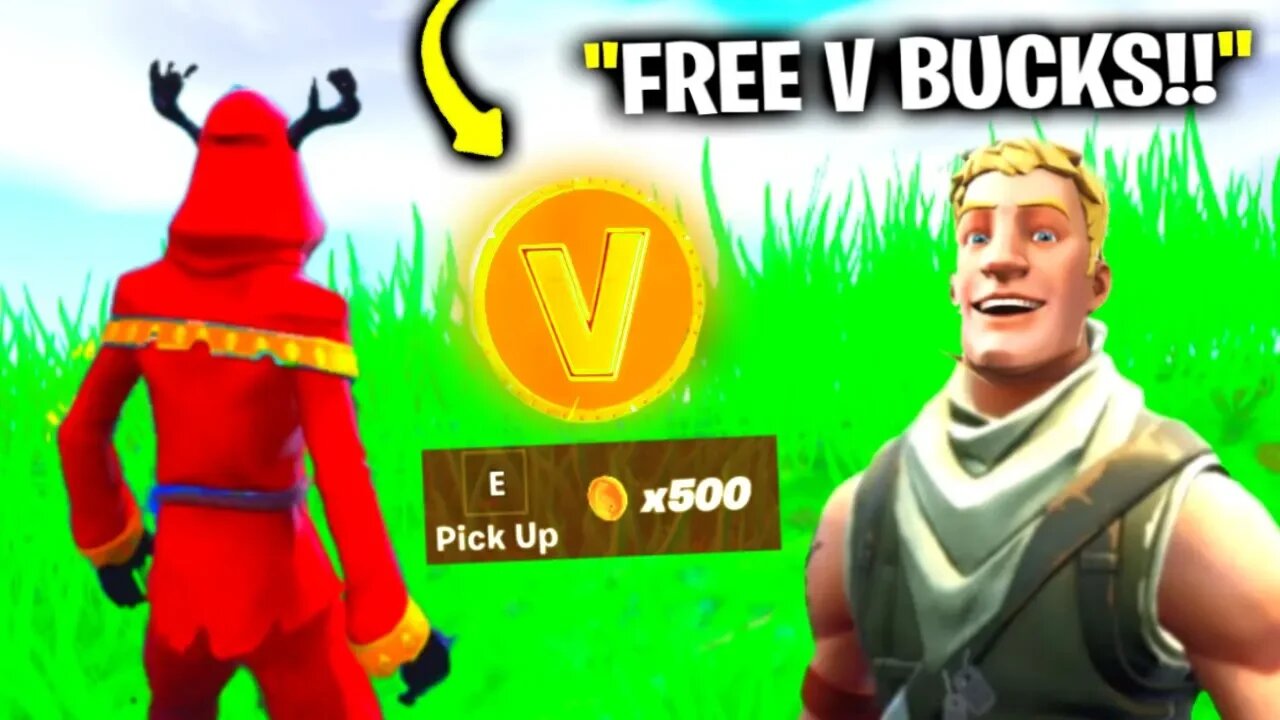 I Trolled Him With *NEW* Free V-BUCKS COIN.. (Fortnite)