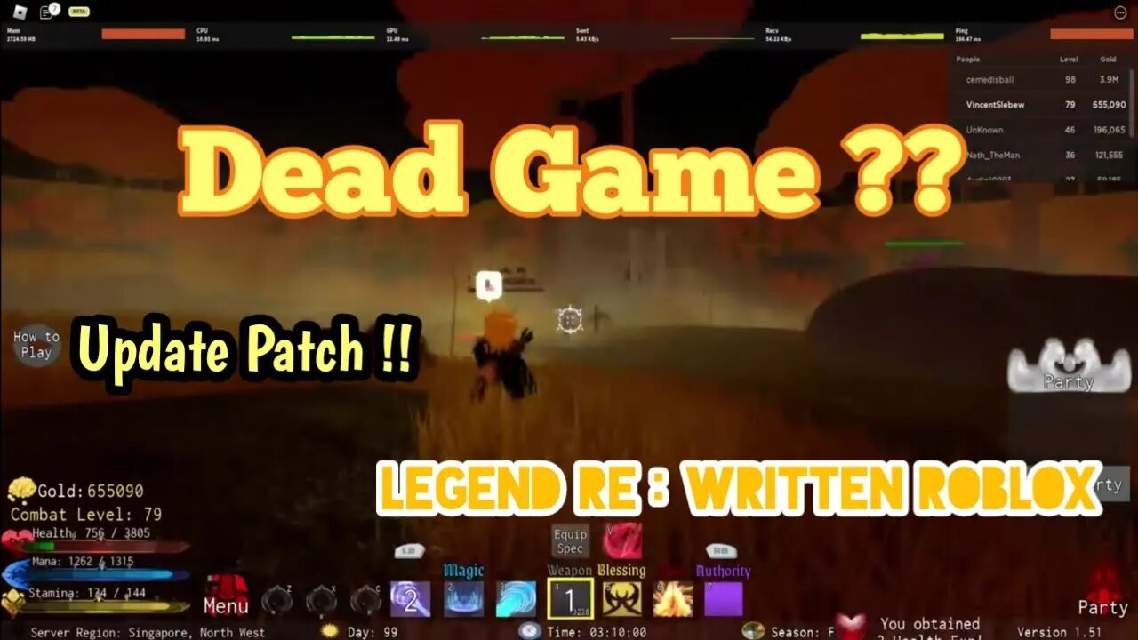 Dead Game ?? Legend Re Writen Roblox Update Patch 2022 !!