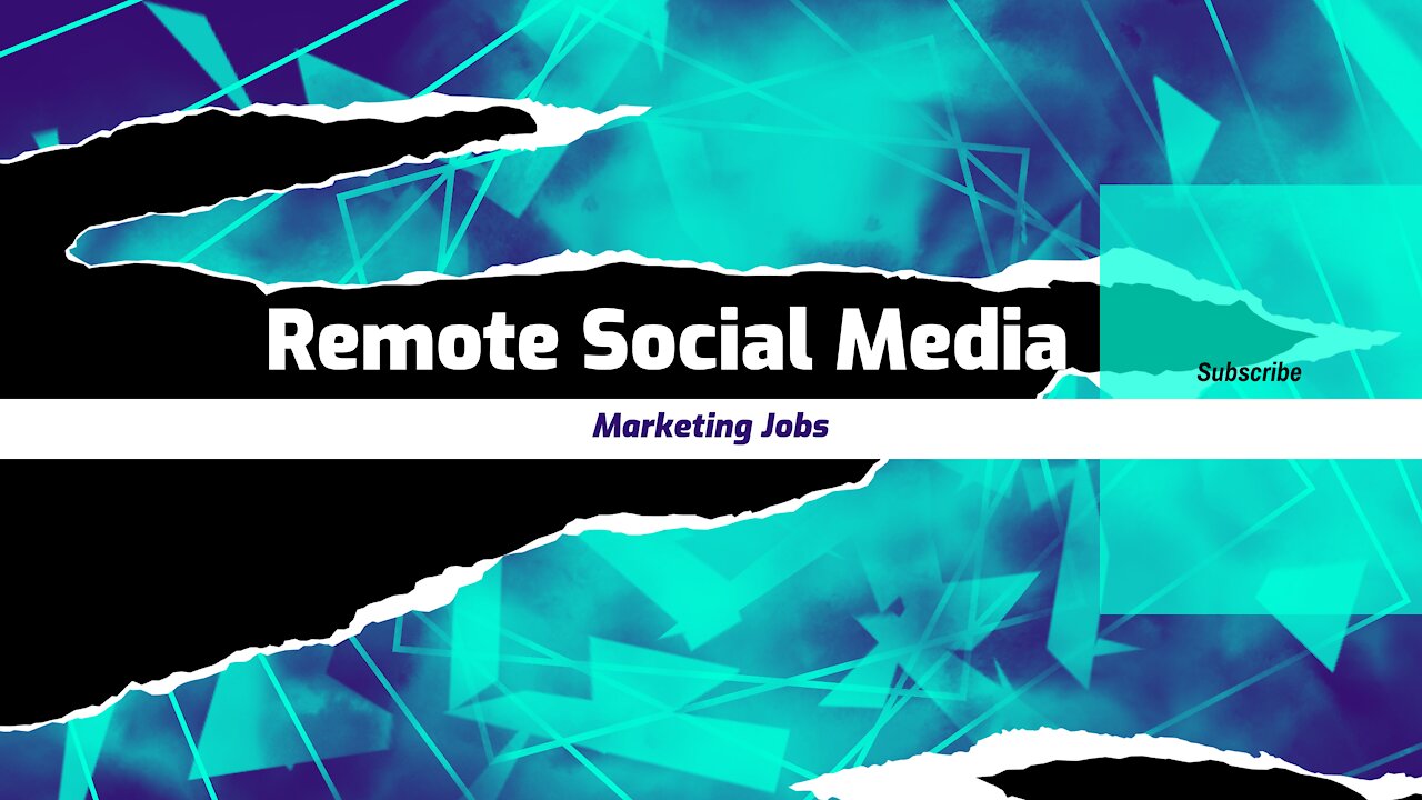 Remote Social Media Marketing Jobs