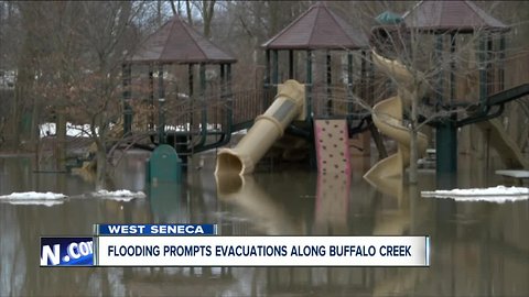 Ice jam flooding prompts evacuations along Buffalo Creek in West Seneca