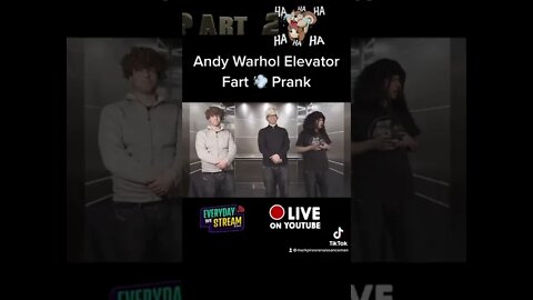 Andy Warhol Elevator Fart Prank! #greenscreenvideo #comedyshorts #lol