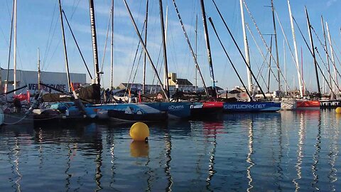 Vendee Globe IMOCAs From The Water. Christophe Videos from a RIB in the Les Sables d'Olonne Basin