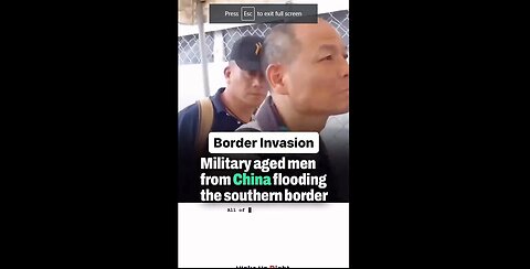 PLA at US Border?: Young Chinese Males Coming In