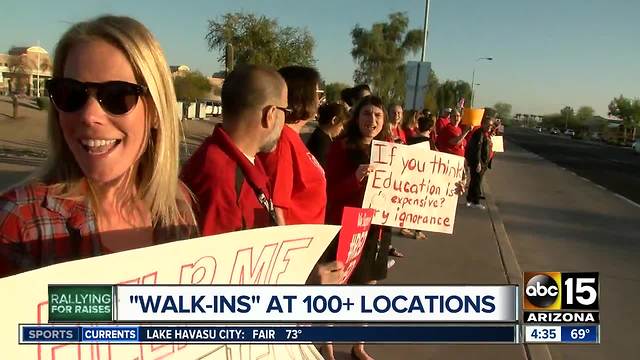 Teachers staging walk-ins across Arizona