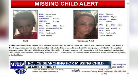 Florida missing child alert issued for boy in northern Florida