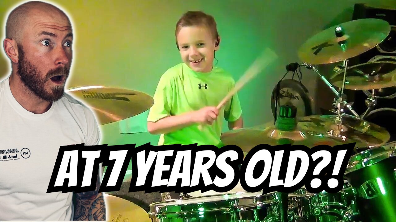 Drummer Reacts To - Dire Straits - Money For Nothing (7 year old Drummer) FIRST TIME HEARING