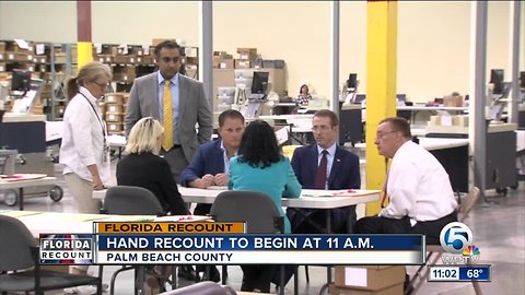 Hand recount in Palm Beach County to begin in the morning