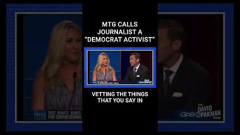 Marjorie Taylor Greene Calls Debate Moderator a "Democrat Activist" #shorts