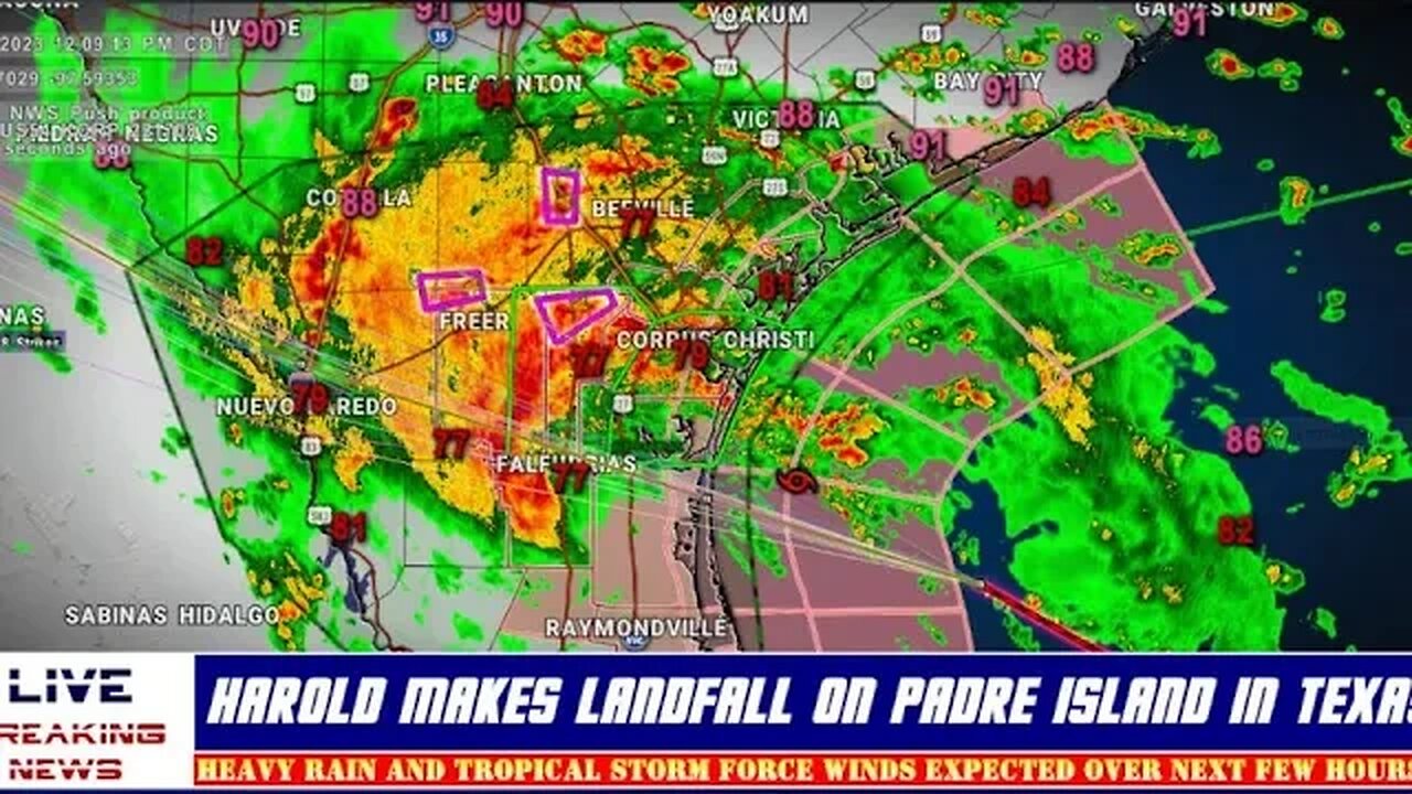 HAROLD MAKES LANDFALL IN SOUTH TEXAS||LIVE BREAKING NEWS COVERAGE