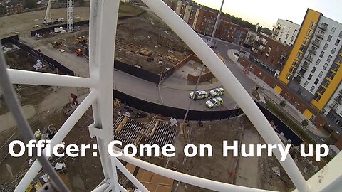 CAUGHT BY THE POLICE! Climbing a New Crane in Southampton