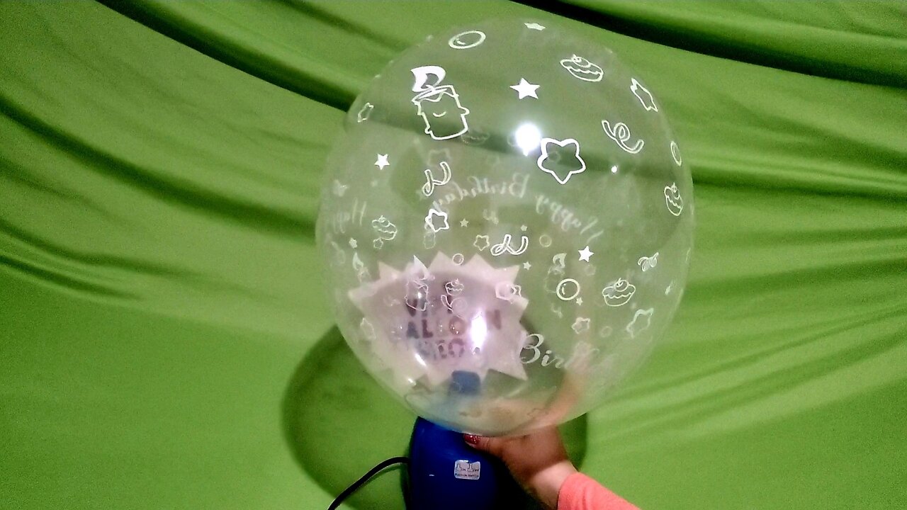 Inflating Happy Birthday Balloon